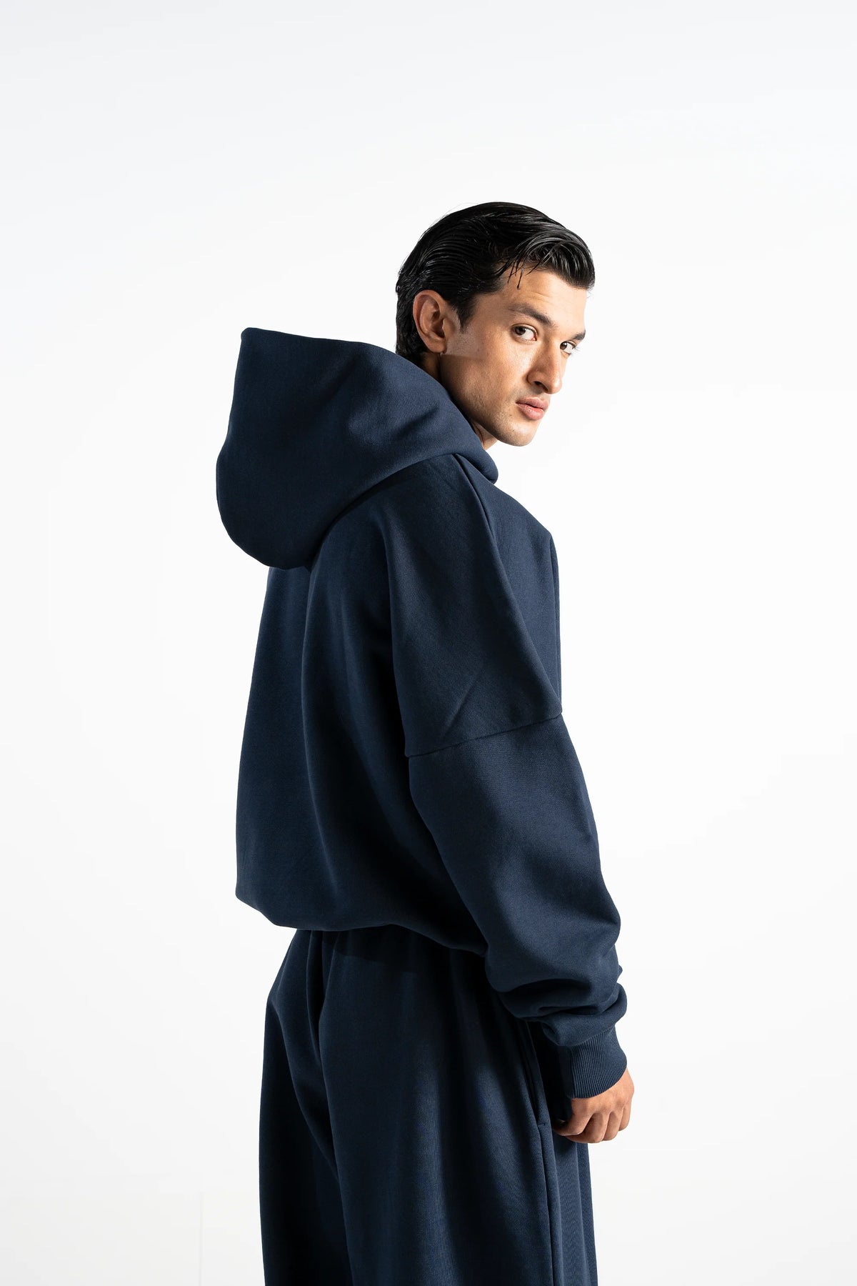 Y27 - Premium Heavy Boxy Organic Hoodie [520gsm] — Deep Navy