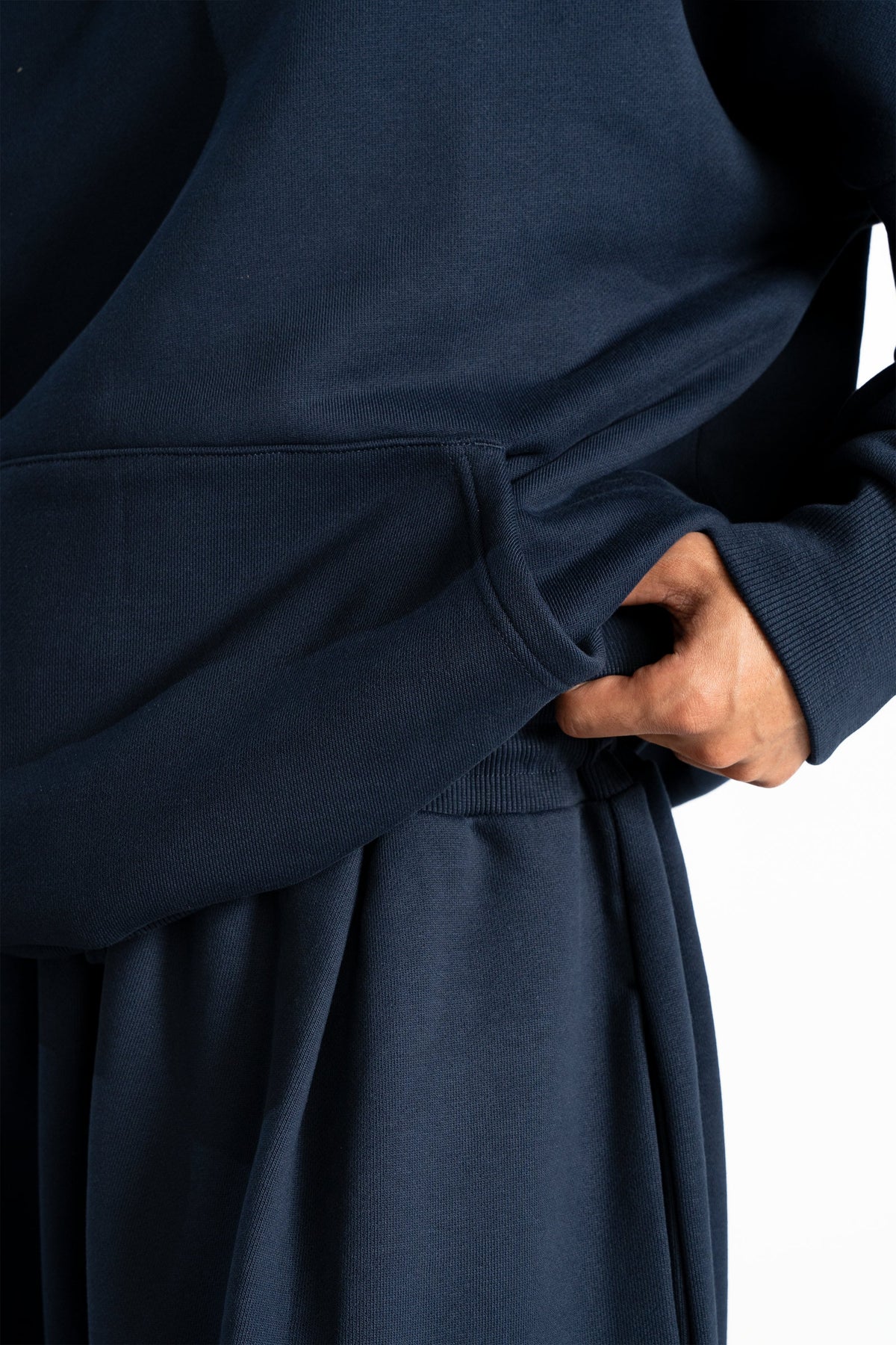 Y33 - Pleated Baggy Organic Sweatpants [520gsm] - Deep Navy