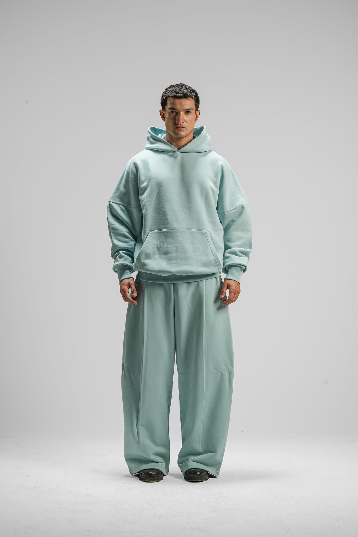 Y27 - Premium Heavy Boxy Organic Hoodie [520gsm] — Mineral Sage