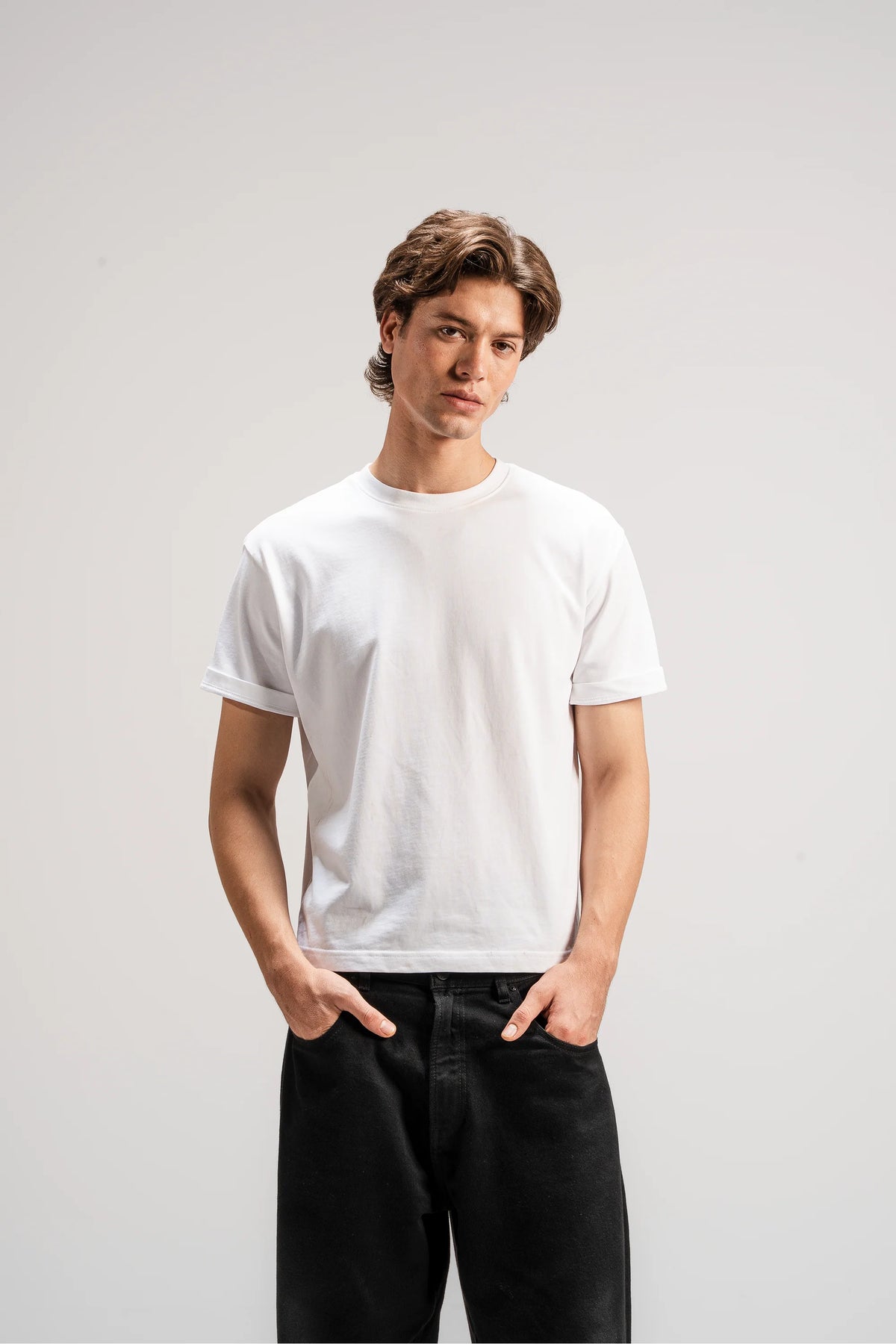 S32 - Standard Cropped Tee Organic Cotton [240gsm] - White