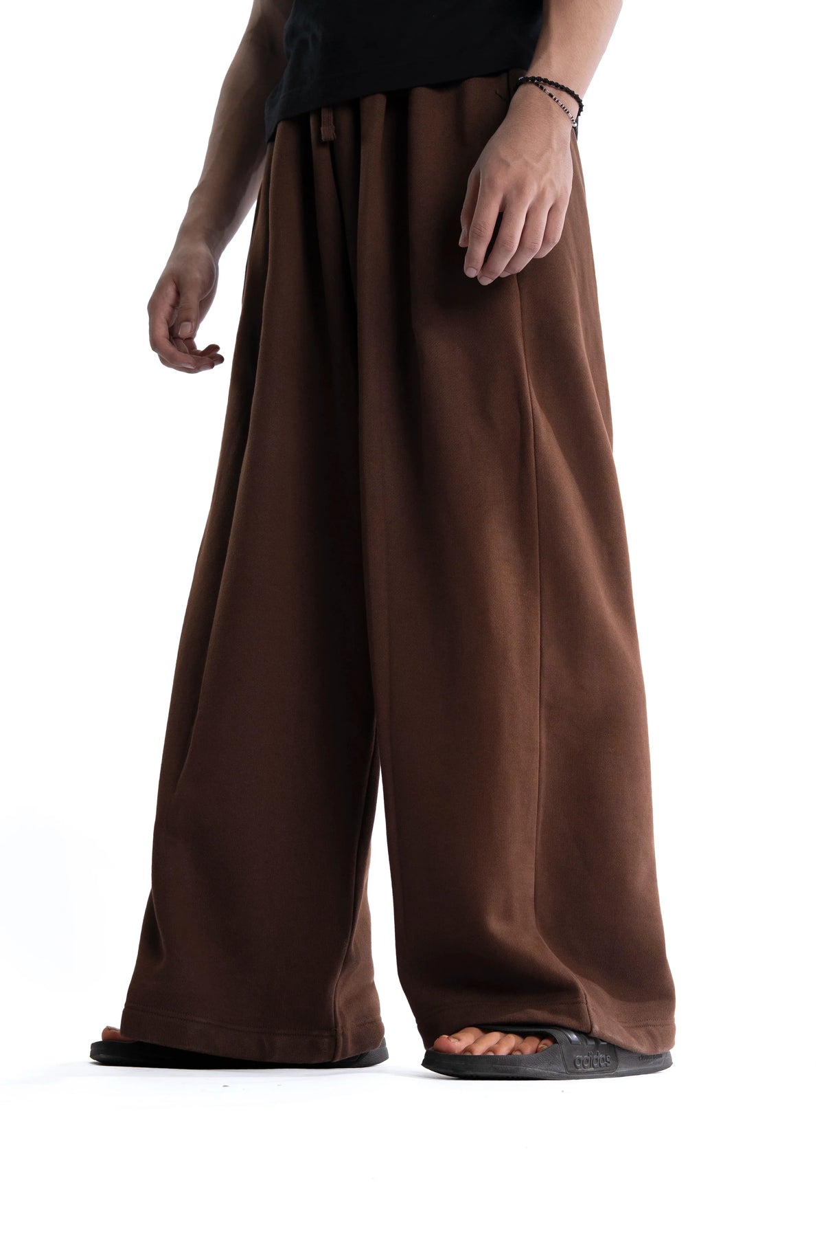 Y33 - Pleated Baggy Organic Sweatpants [520gsm] - Mocha