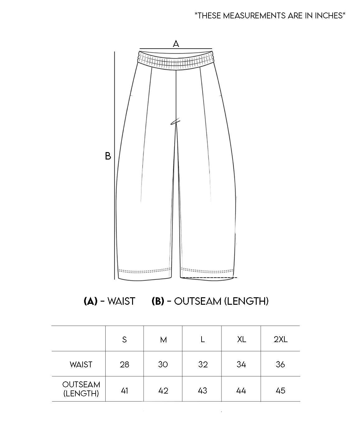 Y33 - Pleated Baggy Organic Sweatpants [520gsm] - Anthracite size chart